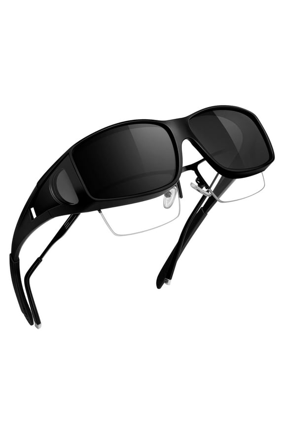 Fit Over Wrap Sunglasses Polarized Lens Wear Over Eyeglasses 100% UV Protection for Men and Women