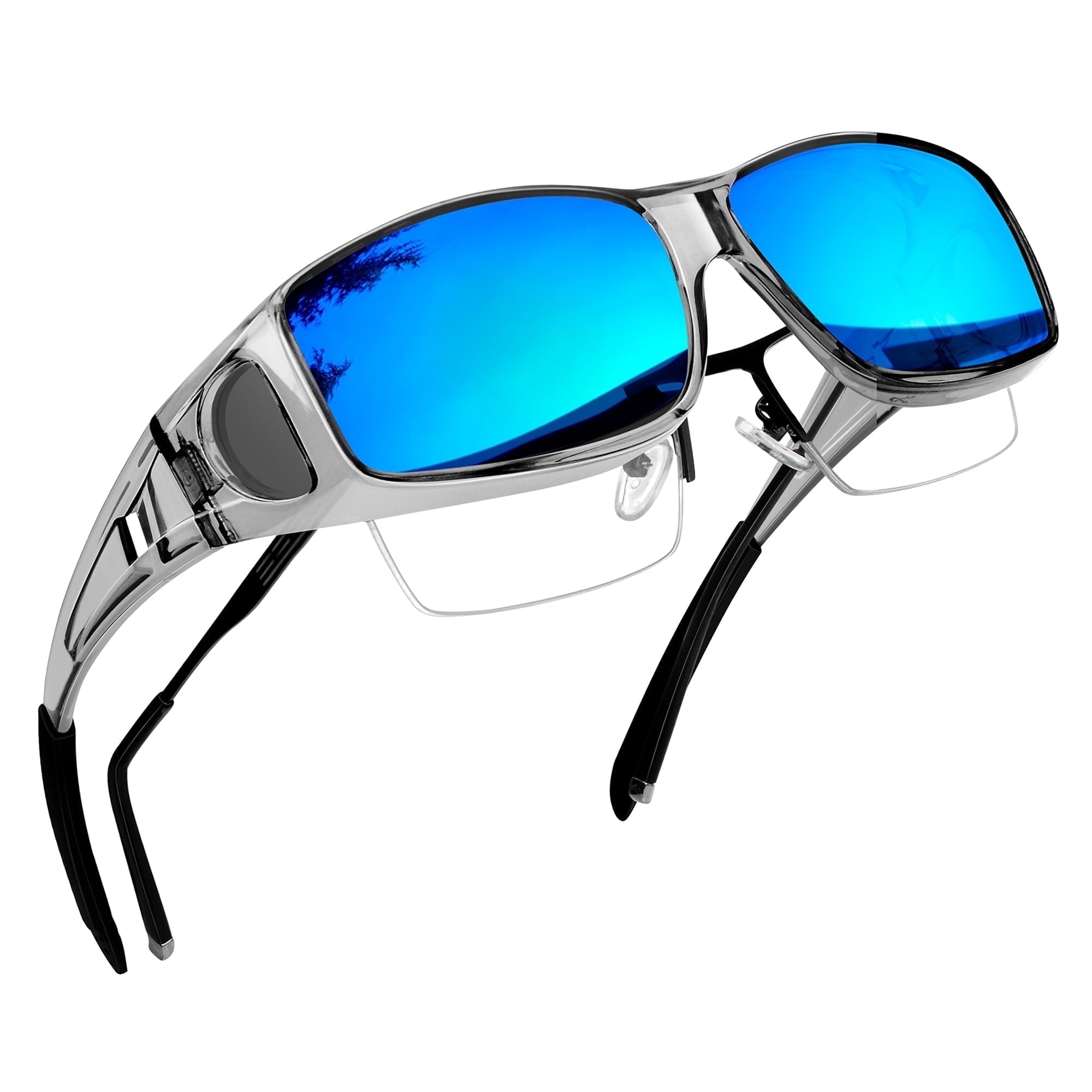 Fit Over Wrap Sunglasses Polarized Lens UV Protection Wear Over Eyeglasses Extra Large Cover-Ups that Fit Over Prescription Glasses main image 2