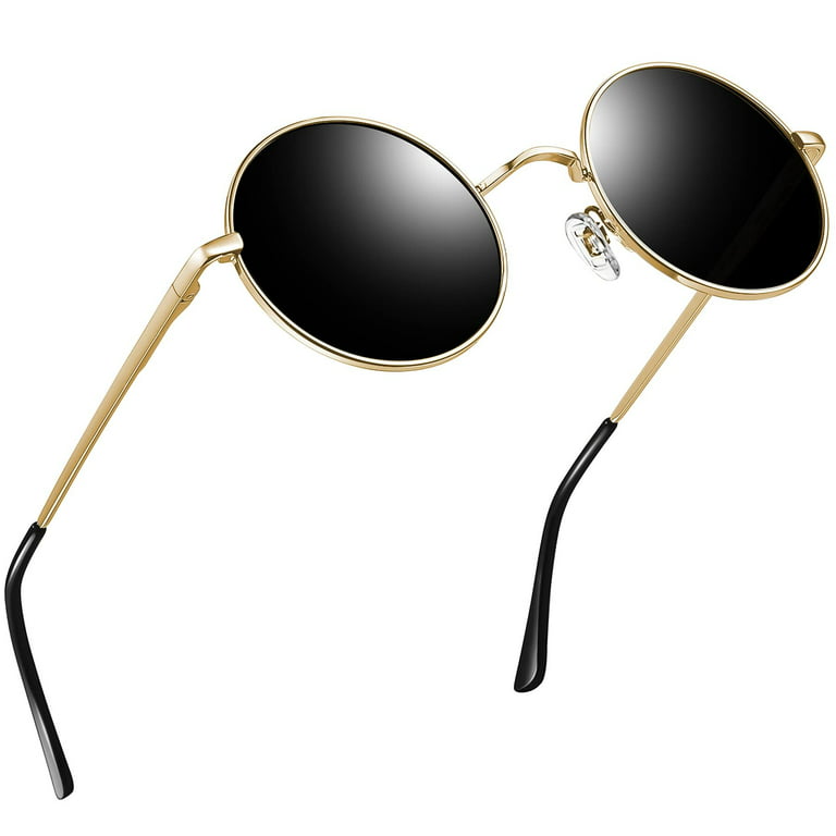 Joopin Hippie Round Sunglasses Polarized for Women Men Retro Small Circle Glasses, Adult Unisex, Size: One Size