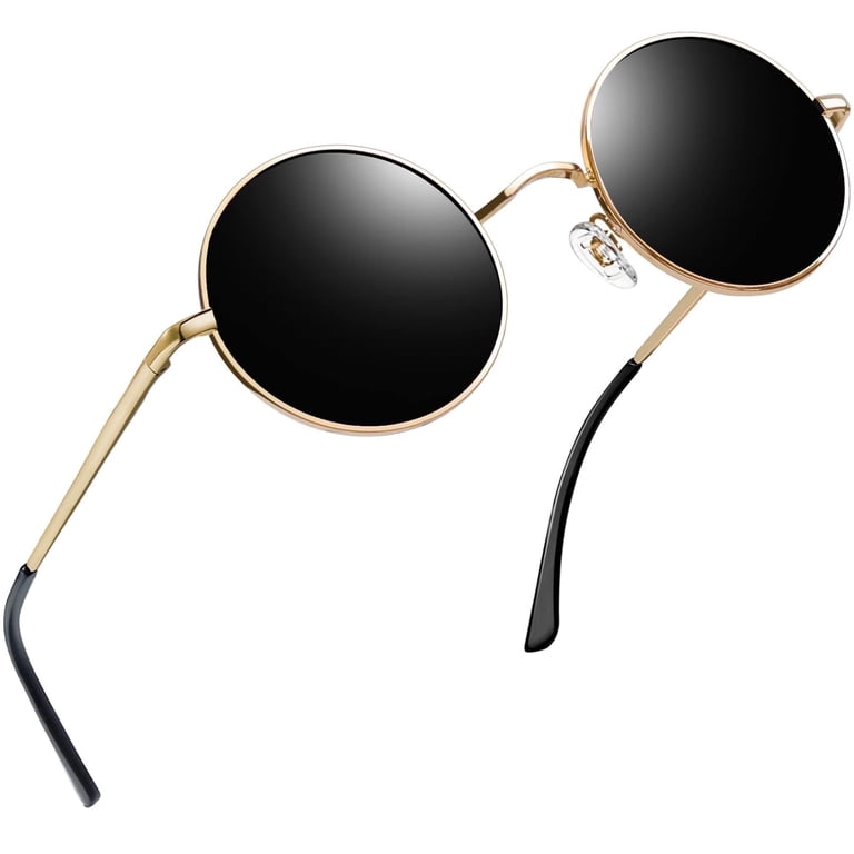Joopin Hippie Steam Punk Round Sunglasses Polarized for Men  display picture 1