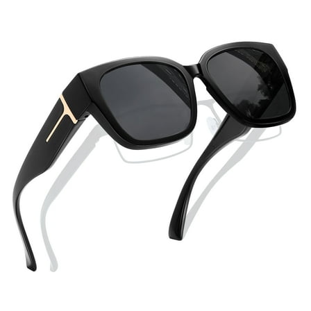 Joopin Large Polarized Fit Over Glasses Sunglasses For Women Men, Oversized Trendy Square Shades For Driving