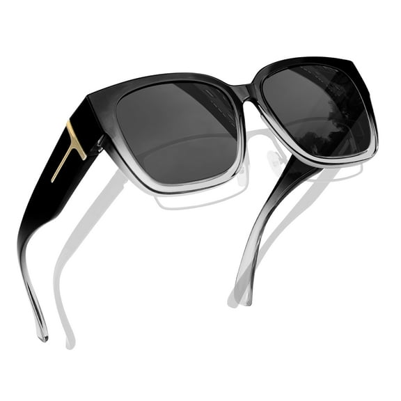 Joopin Large Polarized Fit Over Glasses Sunglasses For Women Men, Oversized Trendy Square Shades For Driving(
