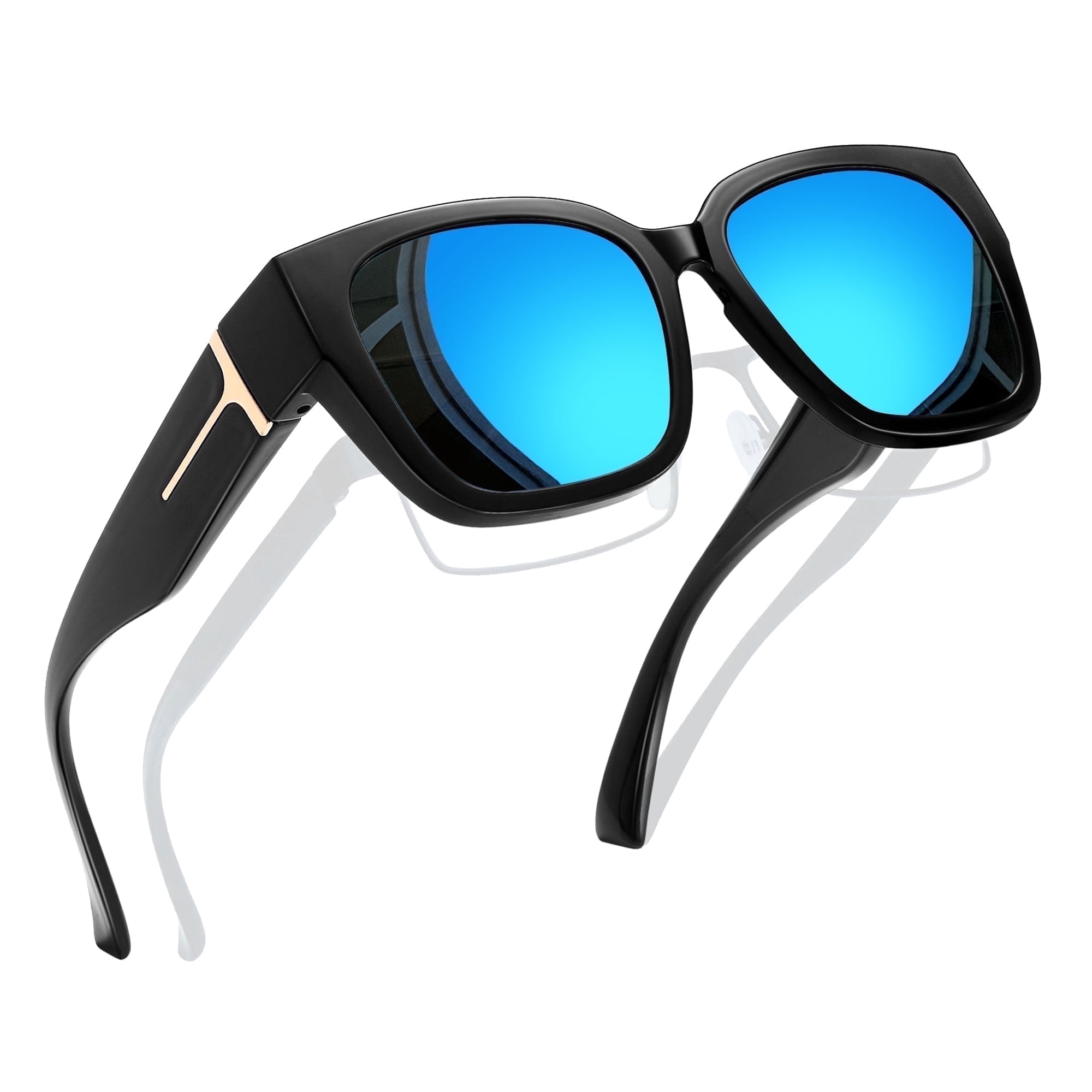 Joopin Large Polarized Fit Over Glasses Sunglasses For Women Men, Wear Over Prescription Eyeglasses 100% UV Protection Shades For Driving