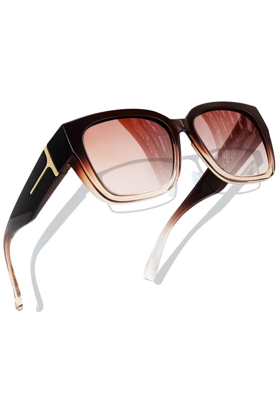 Large Wrap Around Polarized Sunglasses for Driving UV Protection Lens Large Shades