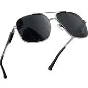 Joopin Mens Square Sunglasses Polarized UV400 Protection,Aviation Shades for Men Driving Fishing