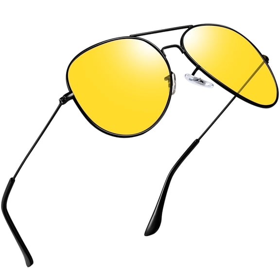 Joopin Night Vision Glasses for Men Women Classic Aviation UV Protection Glasses for Driving Hiking Fishing