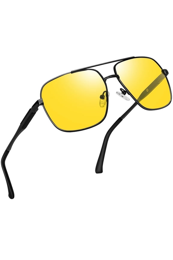 Night Vision Glasses for Men Women Classic Aviation UV Protection Glasses for Driving