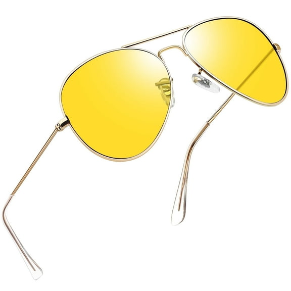 Joopin Night Vision Glasses for Men Women Classic Aviation UV Protection Sunglasses for Fishing Driving Hiking