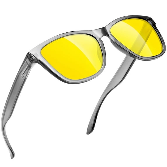 Joopin Night Vision Glasses for Men Women Yellow Fishing Driving Hiking Glasses UV400 Protection(Grey)