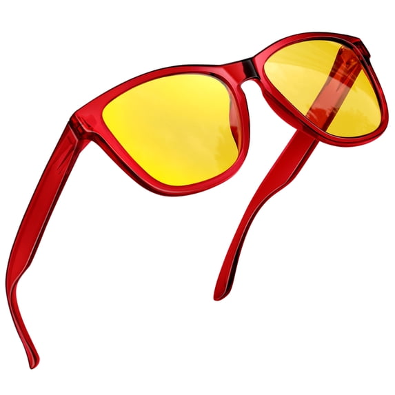 Joopin Night Vision Glasses for Men Women Yellow Fishing Driving Hiking Glasses UV400 Protection(Red)