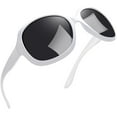 thumbnail image 1 of Joopin Oversized Polarized Sunglasses for Women, Ladies Vintage Thick Big Frame Sun Glasses Shades (Shiny White), 1 of 7