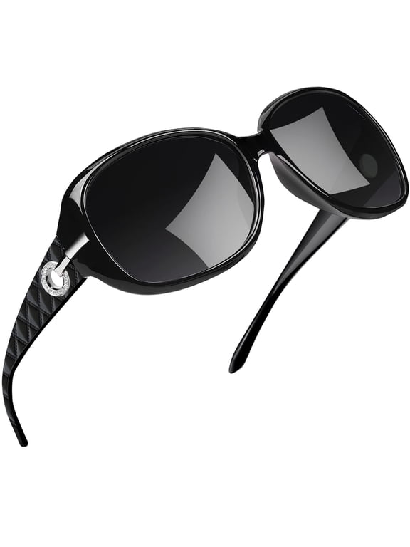 Oversized Polarized Sunglasses for Women Vintage Lady UV Protection Driving Sun Glasses
