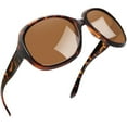 thumbnail image 1 of Joopin Oversized Polarized Women Sunglasses, Ladies Vintage Big Frame Sun Glasses Shades (Leopard Brown), 1 of 8