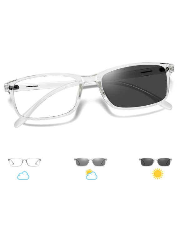 Photochromic Blue Light Blocking Glasses for Men Women Color Change Sunglasses Multi-use Eyeglasses