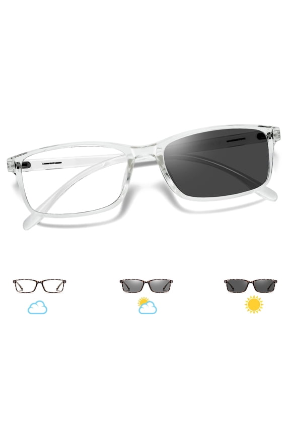Photochromic Blue Light Blocking Glasses for Men Women Color Change Sunglasses Multi-use Eyeglasses