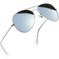 thumbnail image 1 of Joopin Pilot Lightweight UV400 Protection Unisex Metal Frame Polarized Sunglasses, Silver, 1 of 7