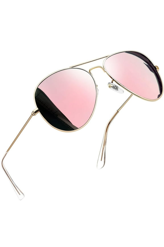 Polarized Aviation Sunglasses for Women, Classic Military Style Pilot Sun Glasses, Lightweight Shades Sunnies