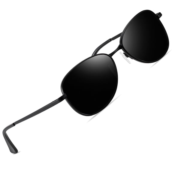 Joopin Polarized Oval Aviator Sunglasses for Women Men Retro 90s Trendy Designer Sun Glasses Driving Fishing Golf UV400(Black)