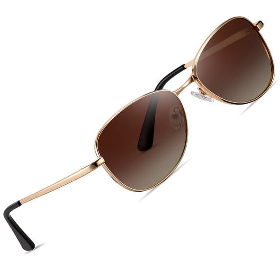 Joopin Polarized Oval Aviation Sunglasses for Women Men Retro 90s Trendy Designer Sun Glasses Driving Fishing Golf UV400(Gradient Tea)