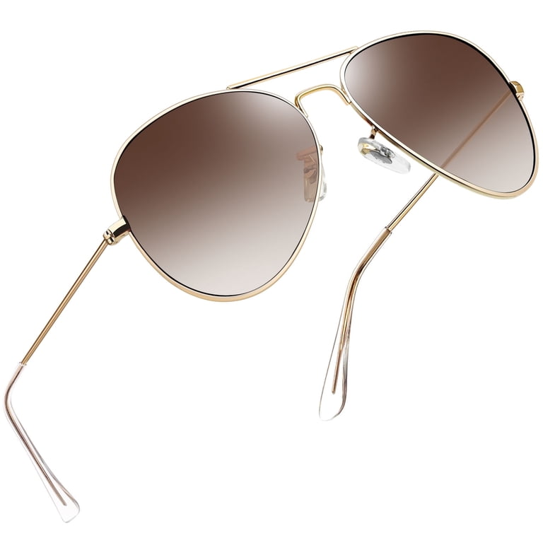 Retro Pilot Sunglasses Polarized UV Protection Lightweight Metal Frame CARFIA Lightweight Retro Pilot Sunglasses for Women  main image 2