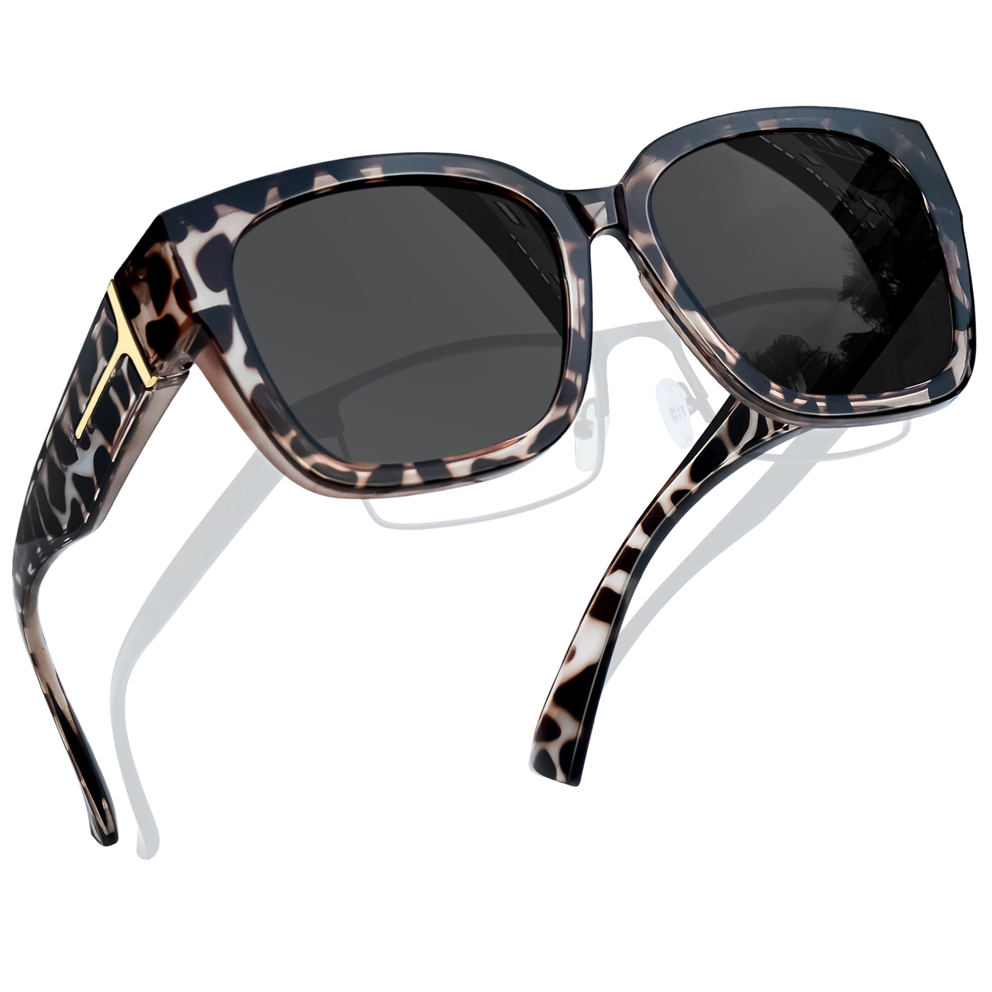 Polarized Fit Over Sunglasses for Women Men Oversized Square UV Protection Oversized Sunglasses For Women TINHAO Polarized Fit Over  main image 2