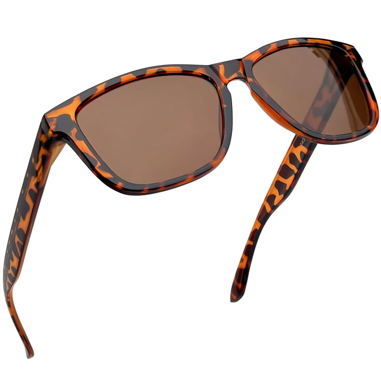 Joopin Polarized Sunglasses for Men Women Square Sun Glasses for Running Driving Fishing UV Protection (Leopard Brown)