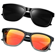 Joopin Polarized Sunglasses for Women Men Classic Trendy Square Retro Mirrored Sun Glasses