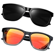 Joopin Polarized Sunglasses for Women Men Classic Trendy Square Retro Mirrored Sun Glasses