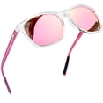 thumbnail image 1 of Joopin Polarized Sunglasses for Women Men Vintage Retro Classic Square Frame Aluminum Legs (Transparent/Pink), 1 of 7