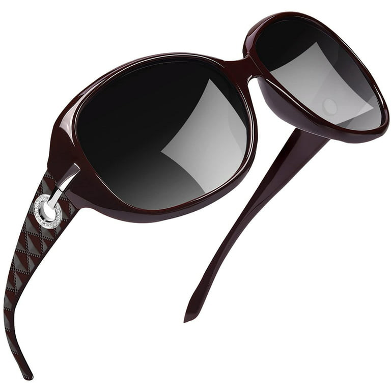 Joopin Polarized Sunglasses for Women Trendy Oversized Big Ladies Sun  Glasses UV Protection (Wine Red) 
