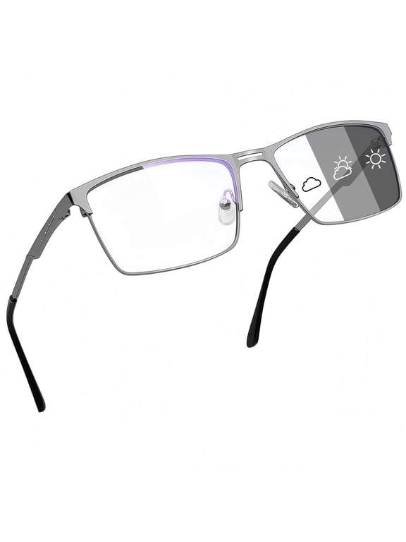 Rectangular Blue Light Blocking Glasses for Men Women, Anti Fatigue Blue Light Filter Eyewear Computer Gaming Screen Glasses with UV Protection