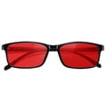thumbnail image 1 of Joopin Rectangular Sleep Glasses with Blue Green Light Blocking, Red Light Lens for Computer Gaming, Screen Fatigue & UV400 Protection, 1 of 1