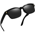 thumbnail image 1 of Joopin Rectangular Sunglasses Polarized UV Protection Retro Trendy Designer Sun Glasses Men Women (Black), 1 of 8