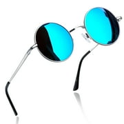 Joopin Retro Round Polarized Sunglasses Hippie Style Small Circle Sun Glasses for Men Women