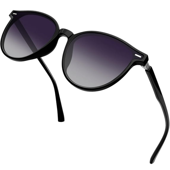 Joopin Retro Round Polarized Sunglasses for Women Men Classic Vintage Sunnies(Gradient Grey)