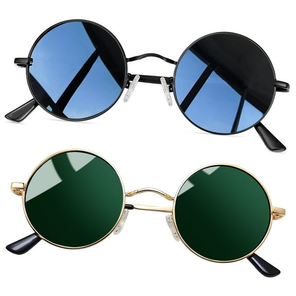 Joopin Retro Small Round Sunglasses for Men Women Trendy Circle Sun Glasses UV400 Protection Metal Shades