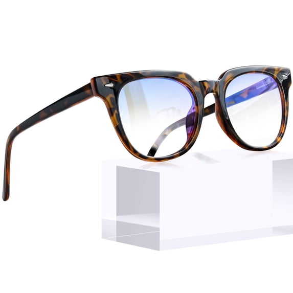 Joopin Retro Square Blue Light Blocking Glasses for Women TR90 Frame Anti Eye Strain Eyewear(Leopard)