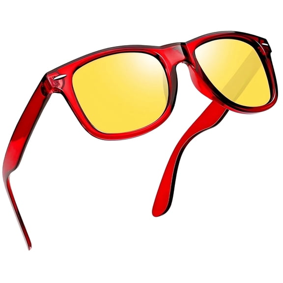 Joopin Retro Square Night Vision Glasses for Men Women Fishing Driving Hiking UV400 Protection