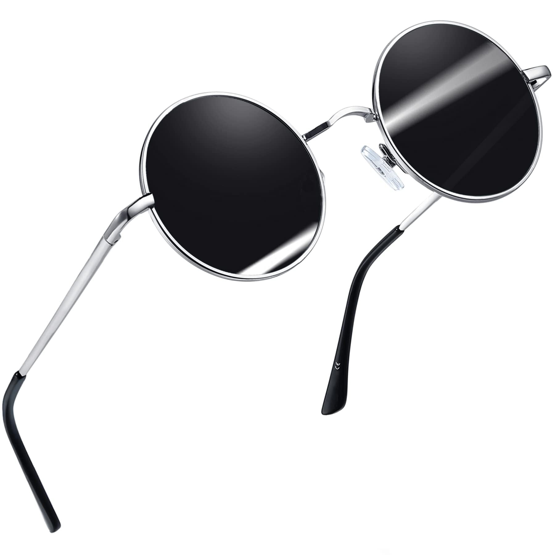 MIZHO Retro Metal Round Round Frame Sunglasses For Men And Women