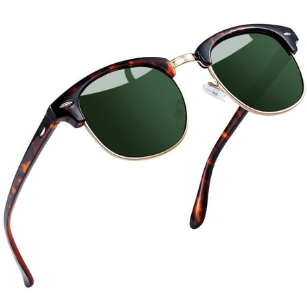 Joopin Semi Rimless Sunglasses Vintage Half Frame Sun Glasses Polarized UV Protection Shades for Women Men(G15)