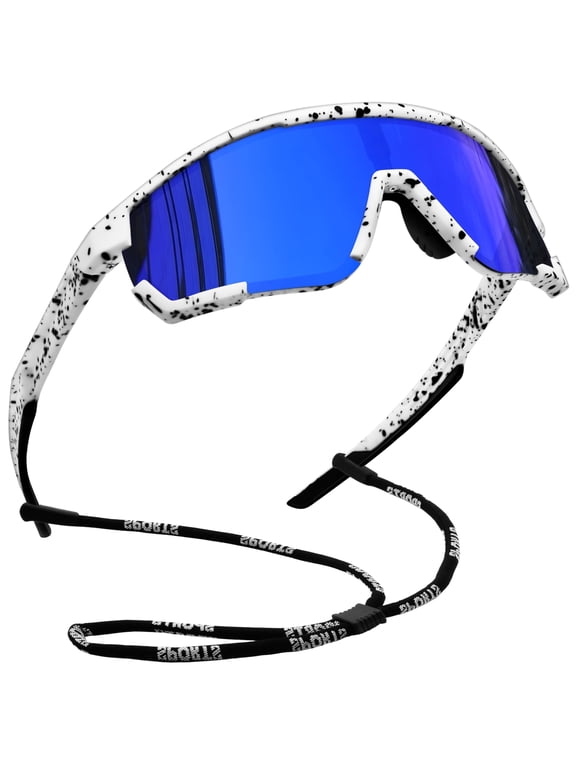 Sports Sunglasses for Men Women Polarized UV400 Sun Glasses Unisex Cycling Running Shades(Dark Orchid)