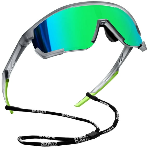 Joopin Sports Sunglasses for Men Women Polarized UV400 Sun Glasses Unisex Cycling Running Shades(Green)