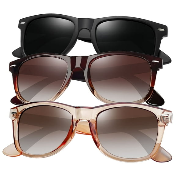 Joopin Square Sunglasses Polarized UV Protection Retro Trendy Designer Sun Glasses Men Women(3 Pack)