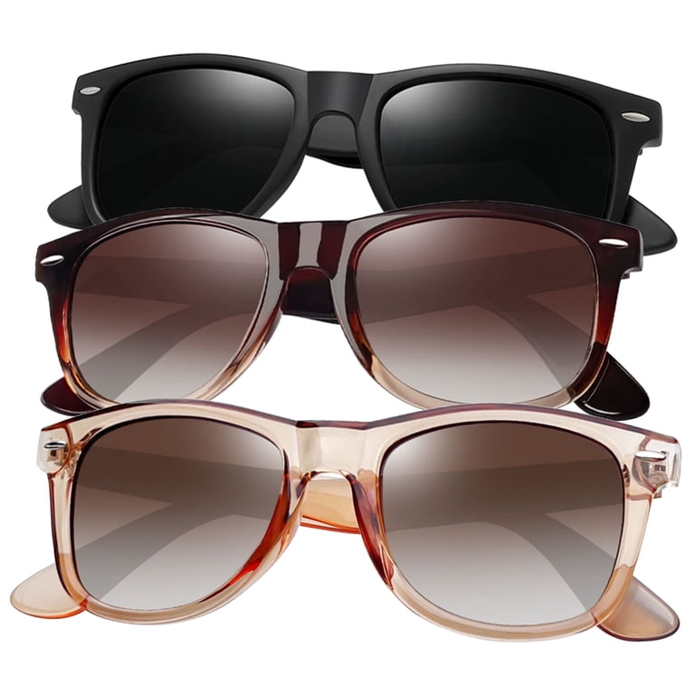 Set of 3 Womens Sunglasses Polarized Retro Classic Accessories | 3 Pack Sunglasses Womens Men Classic Retro  main image 2