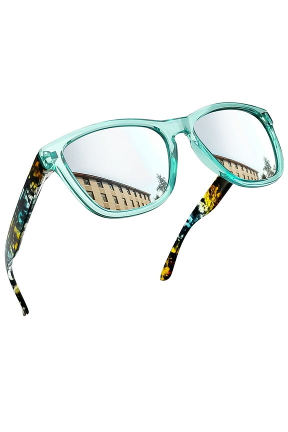 Sunglasses for Women Men, Polarized Womens Classic Fashion Square Retro Mirrored Sun Glasses