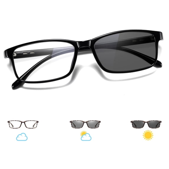 Joopin Unisex Photochromic Blue Light Blocking Glasses Rectangular Computer Gaming TV Glasses UV400 Protection