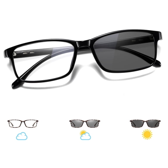 Joopin Unisex Photochromic Blue Light Blocking Glasses Rectangular Computer Gaming TV Glasses UV400 Protection