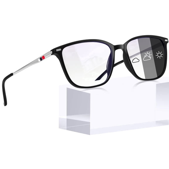 Joopin Unisex Photochromic Blue Light Blocking Glasses Rectangular Computer Gaming TV Glasses UV400 Protection