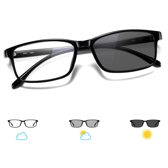 Joopin Unisex Photochromic Blue Light Blocking Glasses Rectangular Computer Gaming TV Glasses UV400 Protection