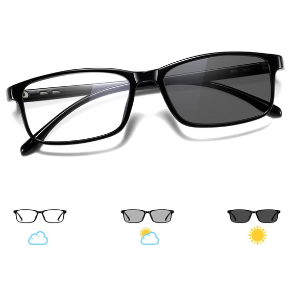 Joopin Unisex Photochromic Blue Light Blocking Glasses Rectangular Computer Gaming TV Glasses UV400 Protection
